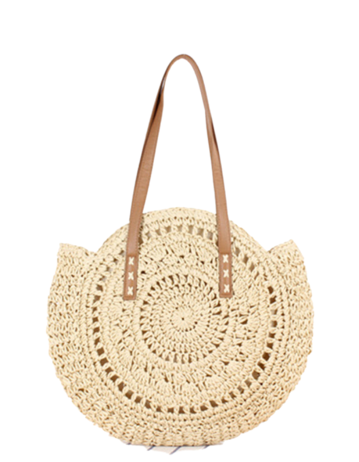 SHOPIQAT Round Shoulder Straw Woven ,beach Fashion Women's Bag - Premium from shopiqat - Just $8.250! Shop now at shopiqat